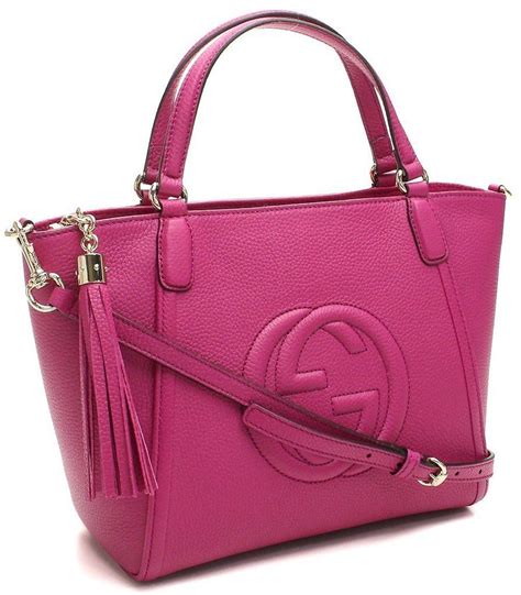 fuchsia gucci purse|Gucci leather shoulder bag.